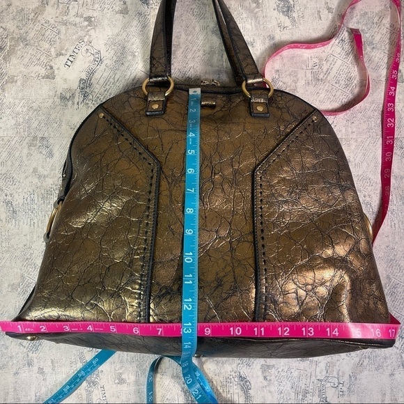 Yves Saint Laurent Rive Gauche Textured Leather Large Muse Tote - Picture 13 of 16